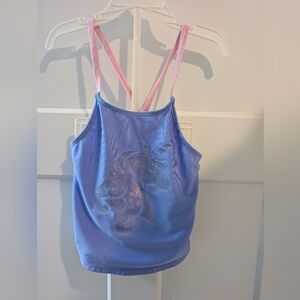 Cat & Jack Lavender and Light Pink Girls' Tankini Top, 4/5